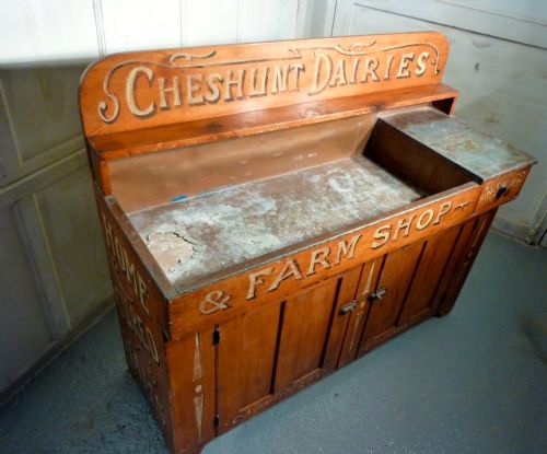 fig 3. Victorian Sign Painted Dairy Cupboard, Farm Shop Country Store