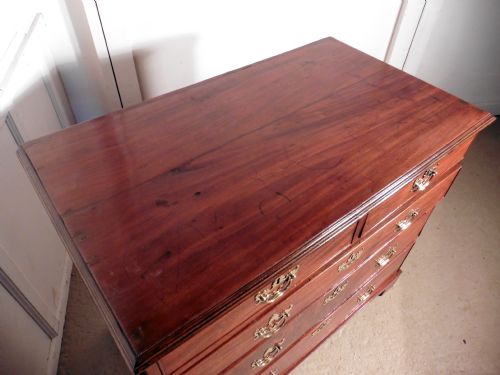 fig 1. Georgian Flame Mahogany Chest of Drawers