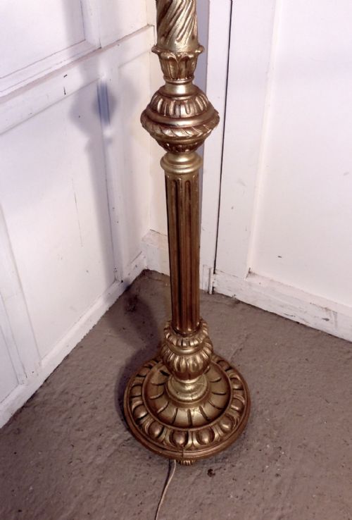 fig 2. Carved Gold Painted Floor Standing Lamp