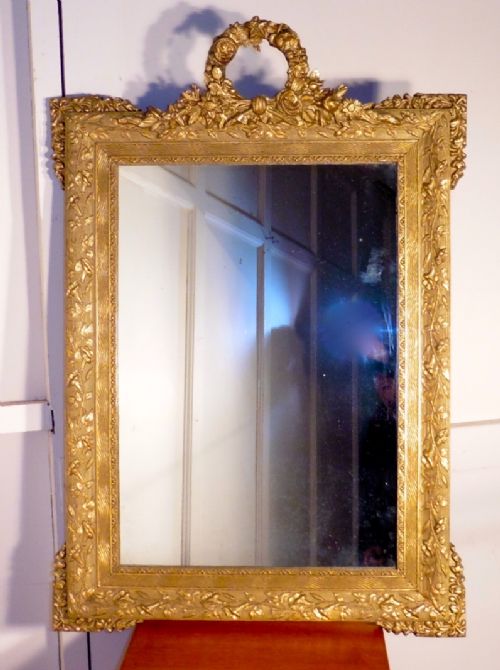 French Shabby Gilt Wall Mirror
