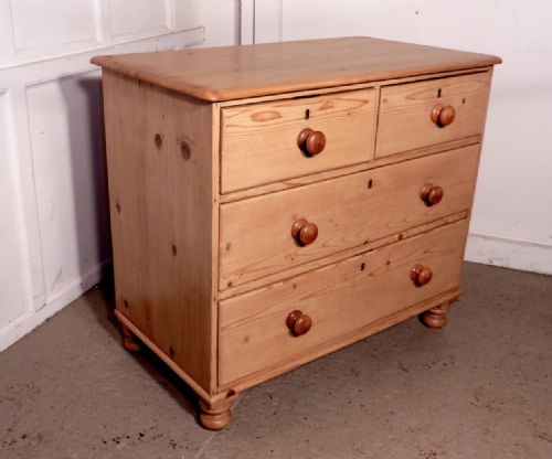 fig 1. Victorian Stripped Pine Chest of Drawers