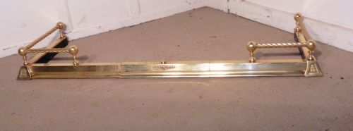 Large Adjustable Victorian Brass Fender