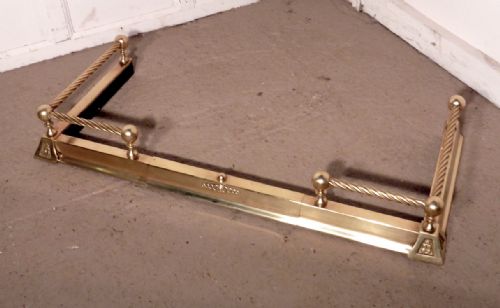 fig 1. Large Adjustable Victorian Brass Fender