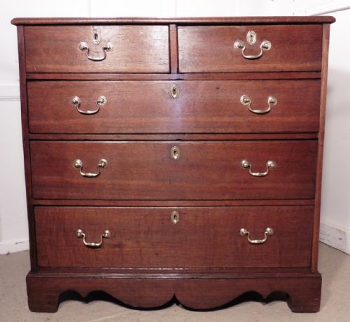 A Georgian Oak Chest of Drawers