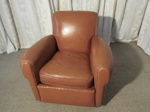 fig 1. A Pair of French Art Deco Leather Club Chairs