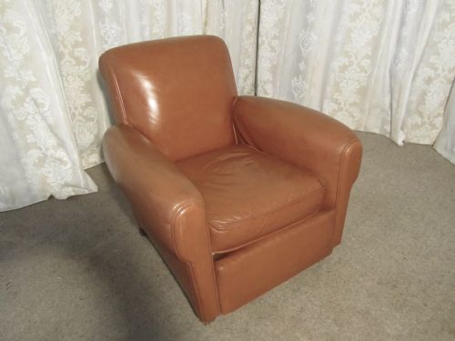 fig 2. A Pair of French Art Deco Leather Club Chairs