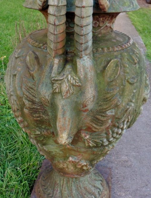 fig 3. An Outstanding, Large Cast Original Victorian Garden Iron Urn
