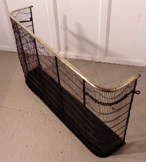 fig 1. A Georgian Brass and Iron Club Fender or Nursery Fire Guard
