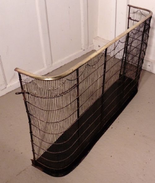 fig 2. A Georgian Brass and Iron Club Fender or Nursery Fire Guard