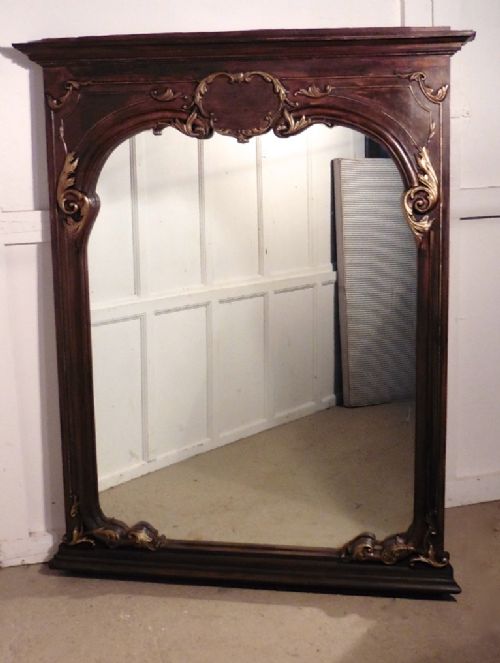 fig 1. A Very Large French Carved Oak Wall Mirror