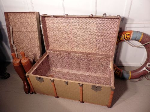 fig 1. A Vintage French Canvas Travel Trunk, by Nayap Steamer