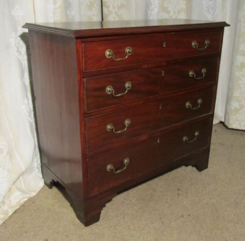 fig 1. A Small Georgian Flame Mahogany Chest of Drawers