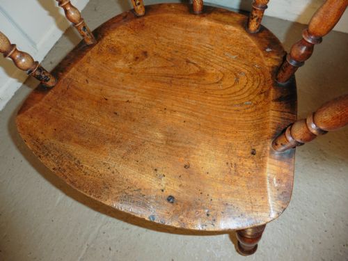 fig 2. Early 19th Century Elm & Ash Smokers Bow Office or Desk Chair