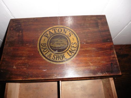 fig 2. Paton’s Boot and Shoe Lace Cabinet, Johnstone Mills Scotland