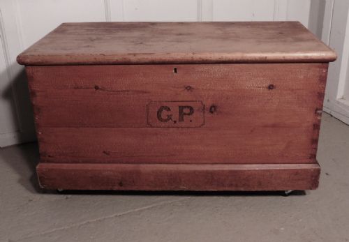 Large Victorian Pine Coffer, Blanket Box or Coffee Table