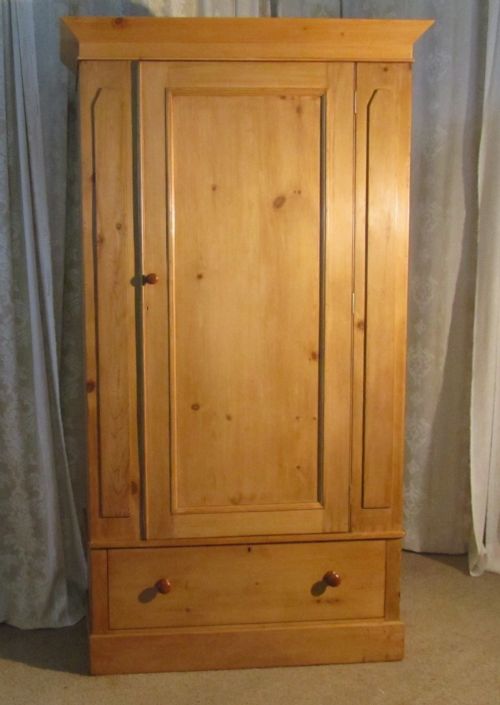 A Victorian Stripped Pine Wardrobe