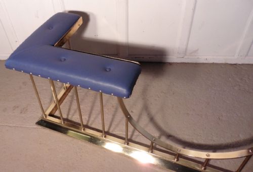 fig 2. A Superb Very Large Brass and Leather Club Fender