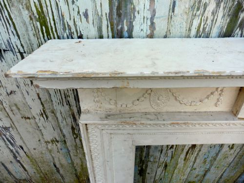 fig 1. A Large Victorian Painted Pine Fireplace.