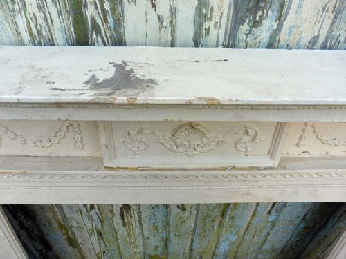 fig 2. A Large Victorian Painted Pine Fireplace.