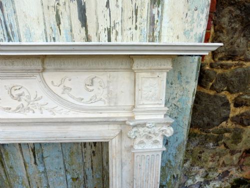 fig 2. A Large Victorian Adams Style Painted Pine Fireplace.