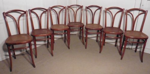 Set of 7 French Bistro or Cafe Bentwood Chairs