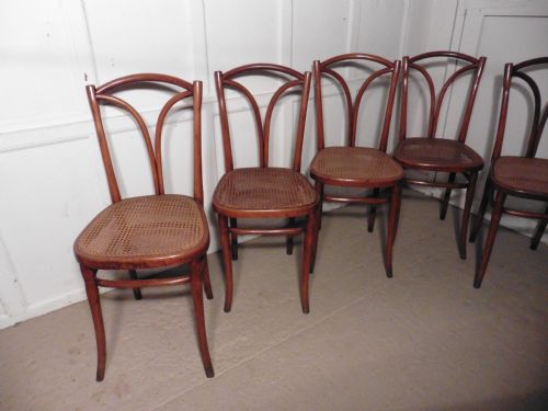 fig 1. Set of 7 French Bistro or Cafe Bentwood Chairs