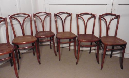 fig 2. Set of 7 French Bistro or Cafe Bentwood Chairs