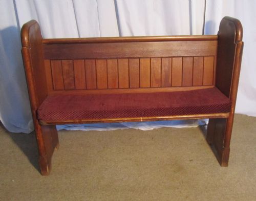 fig 1. A Victorian Pine Kitchen Bench or Church Pew