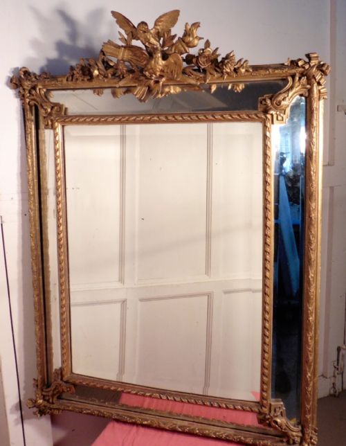 fig 2. A Very Large Stunning Napoleon III French Cushion Mirror