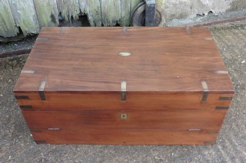 A 19th Century Camphor Wood Campaign Chest, Cutlery Canteen