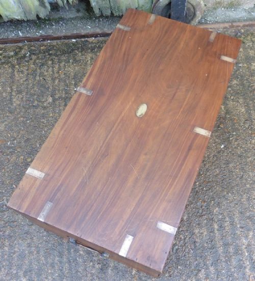 fig 1. A 19th Century Camphor Wood Campaign Chest, Cutlery Canteen