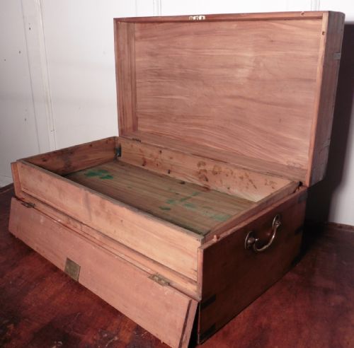 fig 3. A 19th Century Camphor Wood Campaign Chest, Cutlery Canteen