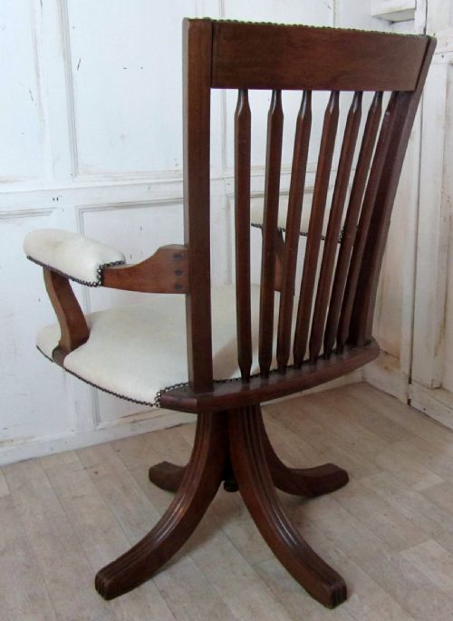 fig 2. Mahogany Upholstered Swivelling Desk Chair