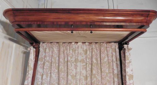 fig 4. Victorian Blonde Mahogany Half Tester King Size Bed