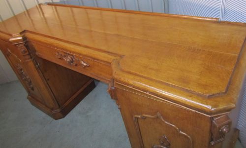 fig 1. A Victorian Golden Oak Pedestal Sideboard