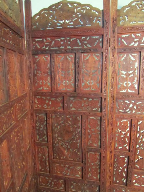 fig 1. Large Carved 4 Fold Screen