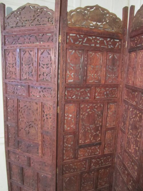 fig 2. Large Carved 4 Fold Screen