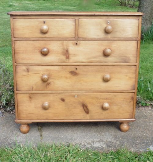 A Large Victorian Pine Chest of Drawers
