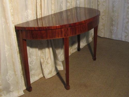 fig 1. An Elegant Victorian Mahogany Half Round Hall Table