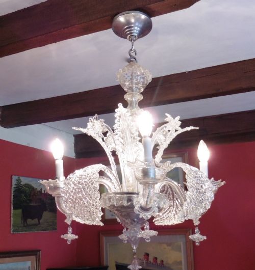 fig 1. Superb Venetian Art Deco Chandelier