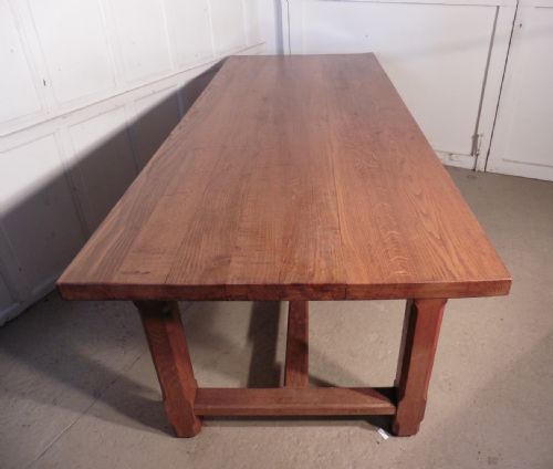 fig 2. A Long French Farmhouse Golden Oak Dining Table from Brittany