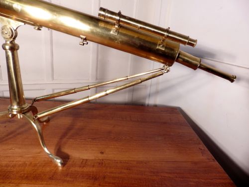 fig 1. A Large Brass Table Top Telescope by William Harris & Co