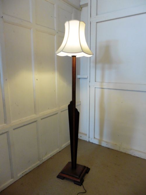 fig 2. An Art Deco Inlaid Oak Floor Standing Lamp