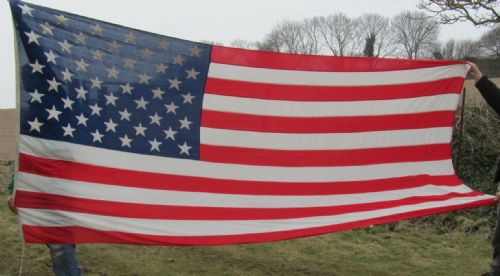 fig 1. Large 12ft American Vintage Pole Flag