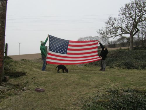 fig 2. Large 12ft American Vintage Pole Flag