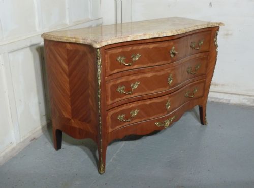 fig 1. French Louis XVI style Bombe Commode Chest of Drawers