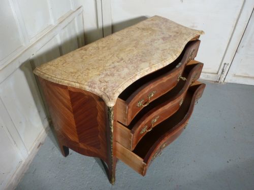 fig 2. French Louis XVI style Bombe Commode Chest of Drawers