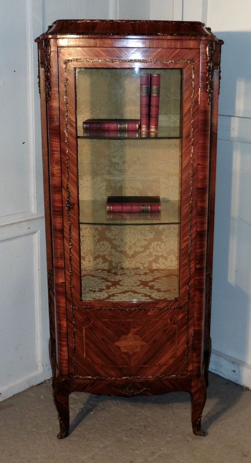French Inlaid and Ormolu Mounted Vitrine