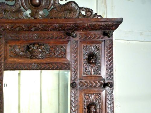 fig 3. A Superb Quality Victorian Green Man Gothic Carved Oak Hall Stand