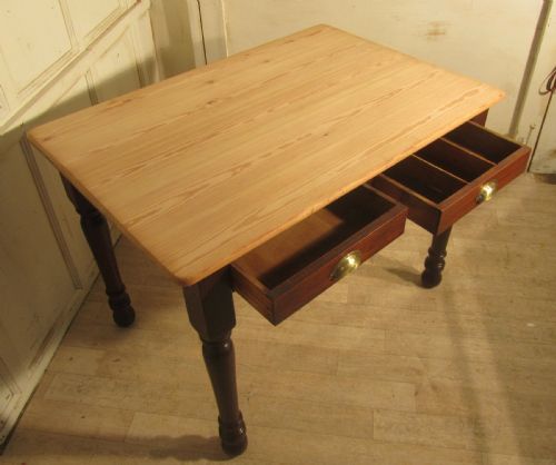 fig 2. A Traditional Victorian Scrub Top Pine Kitchen Table